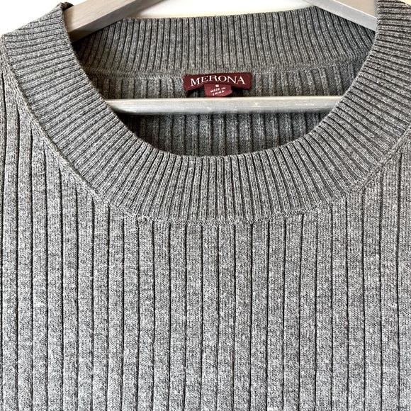 Gray Crew Neck Sweater, Merona, Women’s Size S - Picture 3 of 8